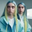 Placeholder: Billie Eilish, full body, on the bed, in my underwear, pale skin, high detail, realistic, 8k, not to be distinguished from a photo, identical pupils