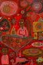 Placeholder: Rosewood Reverie: Dreams of deep, reddish-brown outsider art