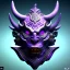 Placeholder: oni purple mask in galaxy, teal and purple smoke, detailed, realistic, 4k