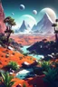 Placeholder: (((close midshot))), (((low poly art:2))), (astronaut), ultra-detailed illustration of an environment on a dangerous:1.2 exotic planet with plants and wild (animals:1.5), (vast open world), astroneer inspired, highest quality, no lines, no outlines candid photography. by Lekrot