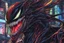 Placeholder: Venom machine in 8k Hayao Miyazaki draw style, yu gi oh them, neon effect, close picture, rain, highly detailed, high details, detailed portrait, masterpiece,ultra detailed, ultra quality