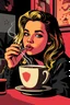 Placeholder: pop art pixels 10000 images coffee and chill