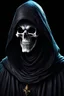Placeholder: ultra high image quality, Grim Reaper Close-up of an set against AMOLED-worthy pure black backdrop, fantasy art style infused with filter, tailored for vertical wallpaper, exclusive design with no duplicates, radiating beauty suitable for a PC screen image, vivid colors, ultra fine, digital painting.
