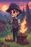 Placeholder: A man cursed by a witch's curse, stardew, valley style