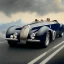 Placeholder: hyperrealism Drawing of '1936 Bugatti Type 57SC Atlantic', three quarter frontal aerial view, by gaston bussiere, greg rutkowski, yoji shinkawa, yoshitaka amano, tsutomu nihei, donato giancola, tim hildebrandt,oil on canvas, cinematic composition,Sharp detail,extreme detail,fit full head inside picture,16k