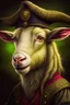 Placeholder: mysterious pirate goat, realistic