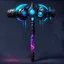 Placeholder: magic staff, cyberpunk style