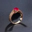 Placeholder: ruby ring with braided band, braided band, men's jewellery