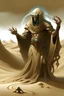 Placeholder: Eldritch god of sand, emerging from desert tomb