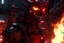 Placeholder: 4k full details full lights firestarter cyberpunk demon bearing a cross