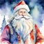 Placeholder: Ded Moroz in watercolor painting pattern art style