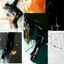 Placeholder: Minimal abstract oil paintings close up person limbs sinew and concrete fragments illuminated at night style of Justin Mortimer