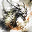 Placeholder: sketch-style painting of a dragon art by Yoji Shinkawa and Valeria Burzo