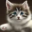 Placeholder: Small kitten, super fluffy, cute eyes