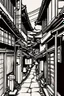 Placeholder: Japanese alleys, line arts