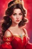 Placeholder: a painting of a girl in a red dress, red background photorealistic, beautiful character painting, disney art style, photorealistic disney, disney concept art :: nixri, portrait painting of a princess, disney art, disney artist, beautiful aerith gainsborough, princess portrait, art in the style of disney, painting of beautiful, disney artstyle, scarlet background