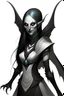 Placeholder: changeling Female white skin black eyes D&D