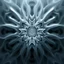 Placeholder: Mesmerizing abstract visual, 3d recursive Symmetrical structure of flowing translucent shapes, centered, soft aesthetic, negetive space.galaxsy background