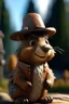 Placeholder: hi detail , gritty cartoon style cowboy bear squirrel , cute with long fur, bokeh like f/0.8, tilt-shift lens 8k, high detail, smooth render, down-light, unreal engine, prize winning, in the style of fallout 4 and gta 4