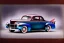 Placeholder: a true-to-life 1940 ford coupe, two-tone paintwork hotrod, classic hotrod wheels, pen and color marker, centered, intricate, extreme detailed, photorealism, center view, 1950s drive-in background, pivot on ford, painting by cheryl kelley