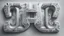 Placeholder: futuristic, realistic, techno, mayan lettering on milky white metal