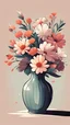 Placeholder: A vase of flowers in digital illustration style