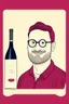 Placeholder: a wine lable of a software developer portriat