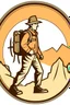 Placeholder: adventurer explorer clip art simple two,tone