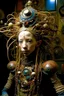 Placeholder: photo by tim walker,loan-blend human-alien biomorphic-animals squid indefinite head extreme wide shot head to toe portrait of weird krofft pufnstuff puppet voodoo cutie doll made of straw human nervous systems, renaissance faire alex grey hyper detailed michael cheval with a playful expression made out of mechanical parts and robot arms; cyborg details, unusual and obscure photograph by františek vobecký of a surreal scene of ghastly men, pop art, clive barker style,300mm f/.8,raw cinem