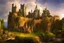 Placeholder: fantasy, Castle, vulcan, landscape, photorealistic, 16k resolution, sharp focus, post-processing, painted Renaissance style