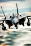 Placeholder: Fighter jet performing in the sky, top gun style, Fast shutter speed, bokeh, unique design jet, award winner photo, Best shot, İstanbul sky