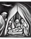 Placeholder: Nativity scene pencil and charcoal