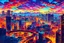 Placeholder: sunset, cat on the roof, city in japan, colorful