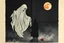 Placeholder: make a traditional Japanese painting on silk depicting the fear of being alone, haunting ghost shadowing the lonely person, moody, surreal, sinister, profound, dramatic, creepy