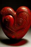 Placeholder: An orangish-red heart designed in Maori sculpture