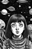 Placeholder: space in junji ito style