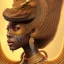 Placeholder: sango fantasy, fantasy magic, intricate, sharp focus, illustration, highly detailed, digital painting, concept art, matte, masterpiece head sexy Indonisian beauty black afro hair earth lady Golden alligator head Egyptian princess pyramid