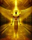 Placeholder: A golden yellow angelic heavenly light designed in ancient Egyptian hieroglyphics