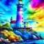 Placeholder: Beautiful lighthouse colorful watercolor art, amazing artwork, hyper detailed, ultra maximalist quality, 12k