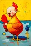 Placeholder: chicken little and space Caillou; surrealism; fauvism; dada; surrealism, optical art; Ilya Bolotowsky