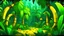 Placeholder: Cartoon 2D theme, jungle with bananas