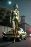 Placeholder: Ultra Realistic retro sci-fi, 1960 year, levitating all cars and a young blonde woman quiet, latex suit, soft color, highly detailed, unreal engine 5, ray tracing, RTX, lumen lighting, ultra detail, volumetric lighting, 3d, finely drawn, high definition, high resolution.