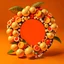 Placeholder: 3D illustration of Hawaii wreath of decorations with small coconuts and a cute cocktail umbrellas a light orange background, illustration, smooth 3d digital art, exquisite thee-dimensional rendering, 4K, blender, c4d, octane render , disney style 3d light, Zbrush sculpt, concept art, Zbrush high detail, pinterest Creature Zbrush HD sculpt, neutral lighting, 8k detail