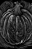 Placeholder: halloween balkabağı , van gogh tarzında , siyah , korkunç , vektör