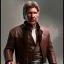 Placeholder: portrait of harrison ford as captain han solo, brown eyes, realistic, rough facial skin, cinematic lighting, photorealistic, volumetric light and shadow, hyper HD, octane render, unreal engine, insanely detailed and intricate, hyper-realistic, space background