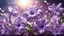 Placeholder: Surreal lilac glass flowers, ultra detailed, ultra realistic, extremely realistic, intricate, photorealistic, epic composition, masterpiece, beautiful landscape, sunlight. space background