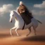 Placeholder: a beautiful arab white horse running in the desert, cinematic lighting, detailed,4k, best quality, ultra HD, magical