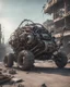 Placeholder: Futuristic gadget vehicle made with engine parts and wires dysoptia cyberage HAWKEN postapocalyptic dysoptia scene photorealistic uhd 8k VRAY highly detailed HDR