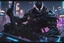 Placeholder: Venom Shredder machine in 8k solo leveling shadow artstyle, sombra them, close picture, rain, Shredder helmet, neon lights, intricate details, highly detailed, high details, detailed portrait, masterpiece,ultra detailed, ultra quality