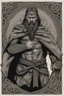 Placeholder: celtic viking warrior with tribal tattoos and cloak